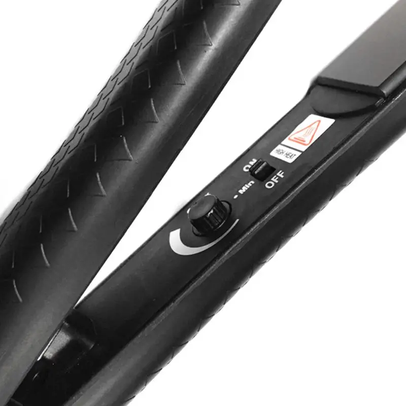 Hair Straightener Plate Tourmaline Ceramic Flat Iron Adjustable Straighten Waves Curls Dual Voltage