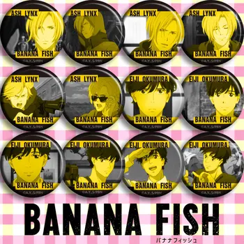 

Japan Anime BANANA FISH EIJI OKUMURA ASH LYNX Cosplay Badge Cartoon Collection Backpacks Badges Bags Button Brooch Pins gift