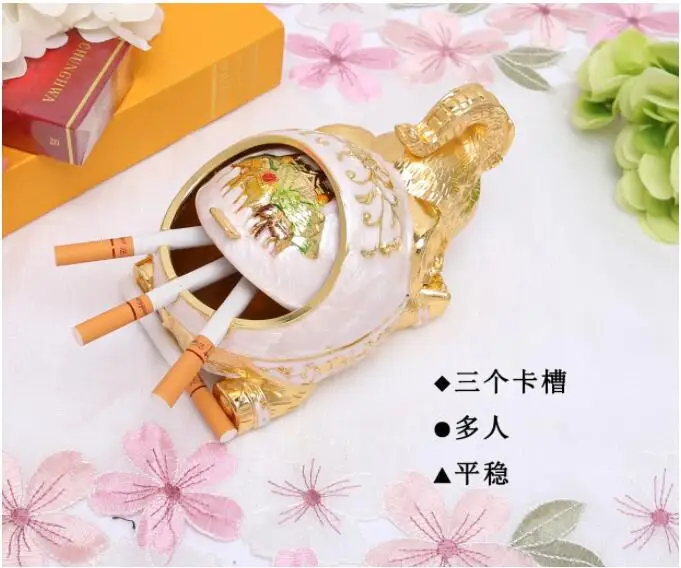 antique metal bronze/copper creative ashtray metal aschenbecher ashtray home cigarette smokeless ashtrays for cigar AT033