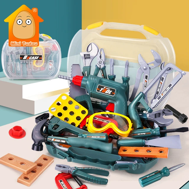 Tool Set with Kids Tool Belt & Electronic Toy Drill