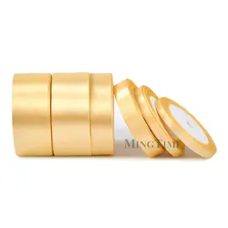 Luxurious Satin Ribbon for Gift Wrapping and DIY Crafts (25 Yards) (Champagne Gold)