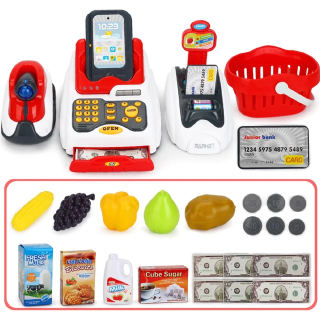 US $15.17 Supermarket Learning Educational Simulated Model House Pretend Play Miniature Cashier Children Kids