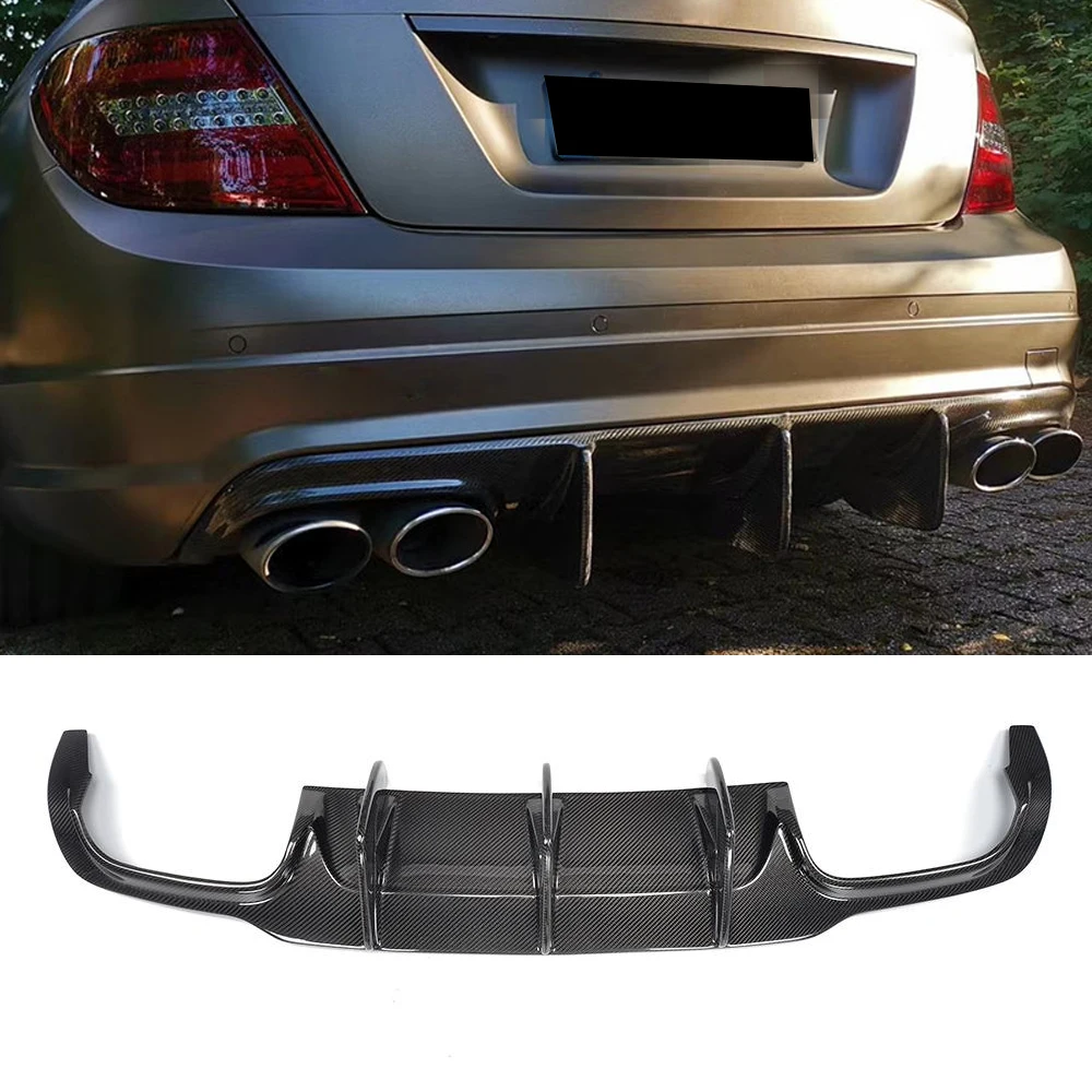 Углеродное волокно/FRP задний бампер диффузор спойлер для Mercedes Benz C Class W204 C300 C63 AMG