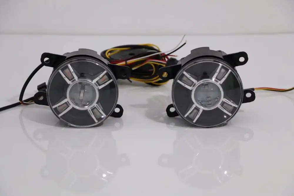 

Qirun multi functions fog lamp assembly daylight drl turn signal headlight night running for honda series