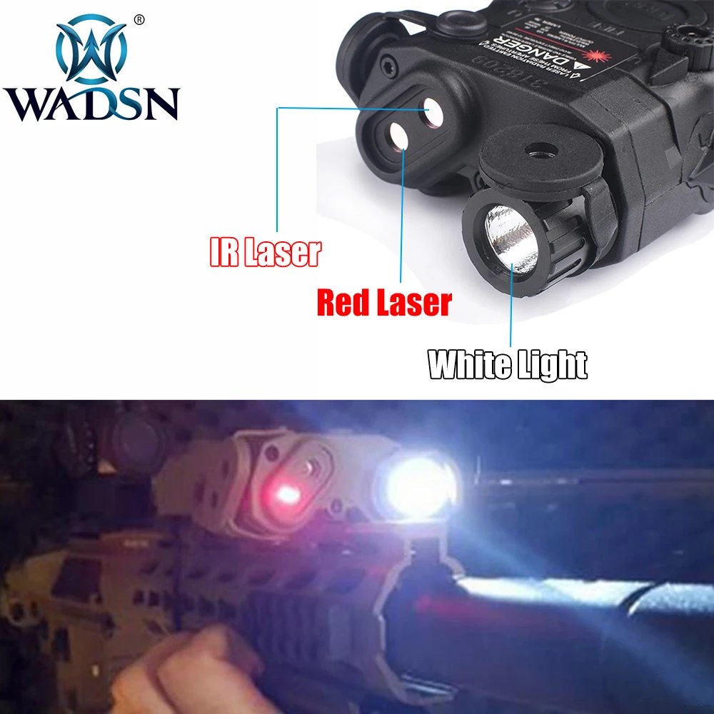 WADSN страйкбол PEQ15 LA-5C Red Dot Lazer светодиодный фонарик LA5 PEQ тактический светодиодный свет/ИК/красная лазерная подсветка для оружия WEX396
