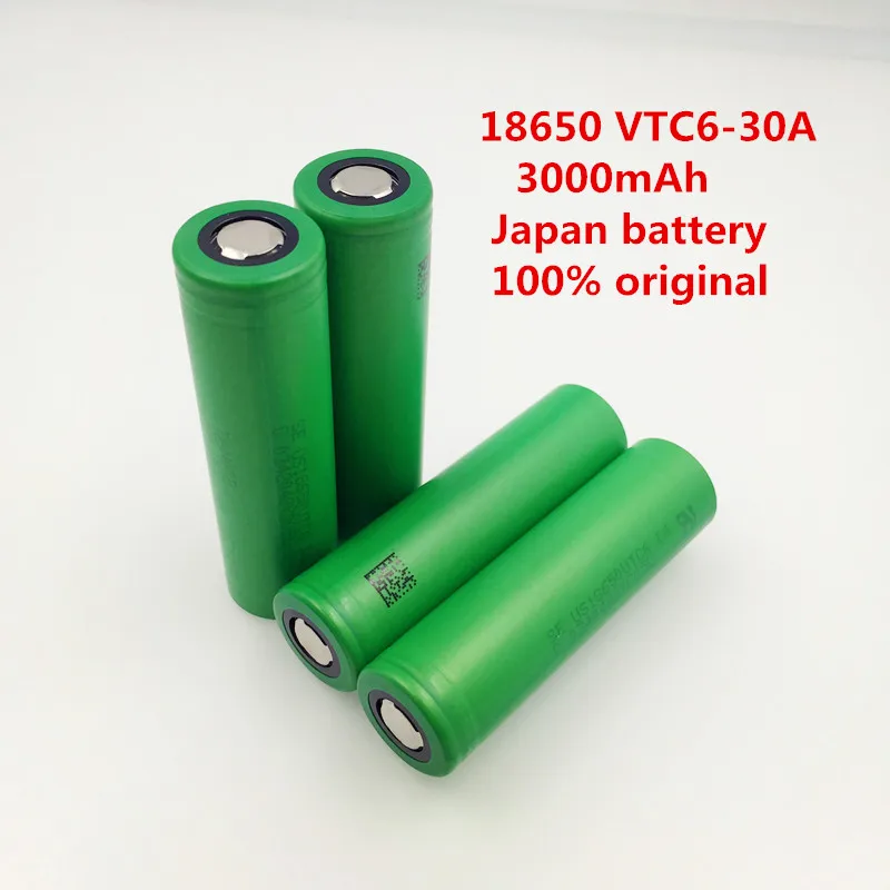 4 шт./лот для VTC6 3,7 V 3000mAh 18650 аккумуляторная батарея для электронных сигарет us18650 vtc6 30A Фонари игрушечные инструменты