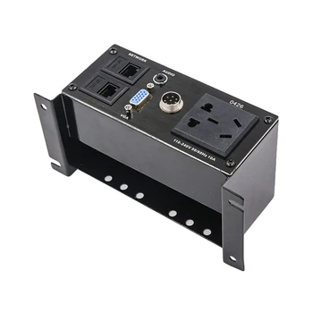 

Lifting/Side Mounting Multimedia Desktop Socket Information box 3.5mm Audio VGA Aviation 8Pin Microphone Plug Dual Network Port