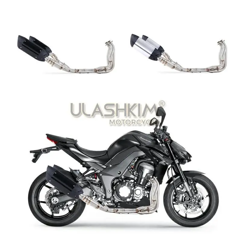 Полная выхлопная система мотоцикла без шнуровки для kawasaki Z1000 Z1000R Z1000J Ninja1000 2010- Модифицированная средняя Соединительная труба