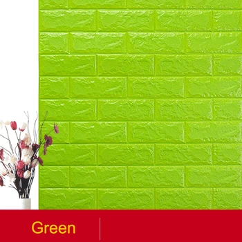 

70*77cm DIY Self Adhensive 3D Brick Wall Stickers Living Room Decor Foam Waterproof Wall Covering For Kids Room TV Background