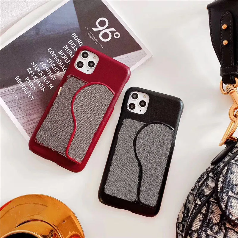 

Women Fashion luxury saddle bag design card pocket phone case for iPhone 11 pro max XS coque For iPhone 6 7 8 Plus 6splus XR XS