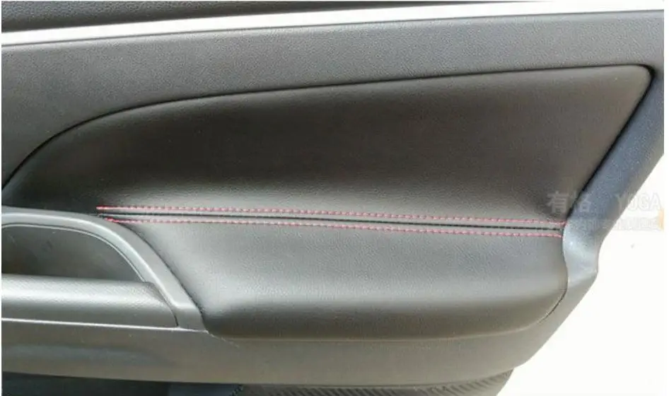 Для Mitsubishi Outlander 4 шт. межкомнатные дверные ручки панели подлокотник из микрофибры кожаный чехол