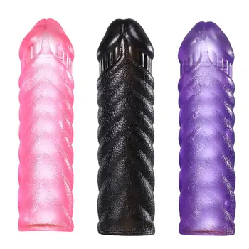 Reusable Silicon Condom And Spike Dotted Penis Sleeve Adult Sex For Men Dildo Penis Pump Sleeve Penis Cocks Erotic Sex Toys Shop 3