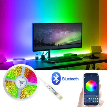 

LED Strip Light Bluetooth USB 5050SMD DC5V RGB 2M 3M Music Snyc