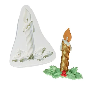 

DIY Candle Shape Leaf Fondant Silicone Molds For 3D Crafts Cake Decoration Tool Chocolate Gumpaste Moulds Resin Clay K861