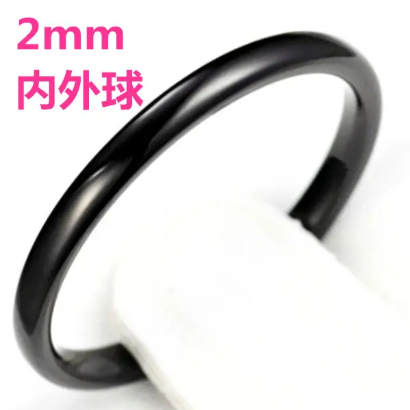 2mm Black 8 мм синее титановое стальное кольцо для мужчин и женщин - Цвет основного камня: 2mm Black