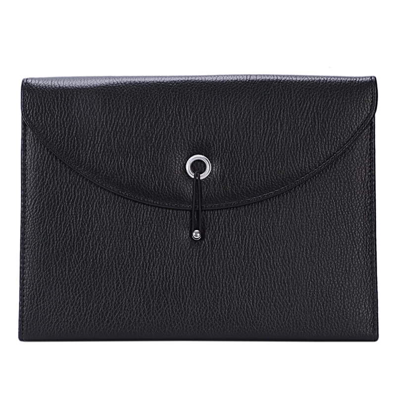 

Expandable Portable Briefcase PU Leather Business File Organizer Bag A4 and Letter Size 13 Pockets (black)