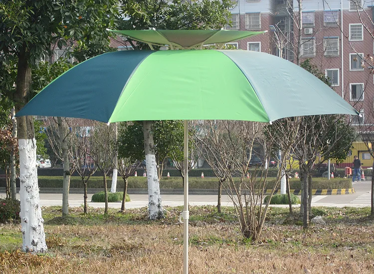 

2 M Universal Double Layer Aluminium Alloy Fishing Umbrella Oxford Silver-Colored Adhesive Plaster College Style chui diao san S