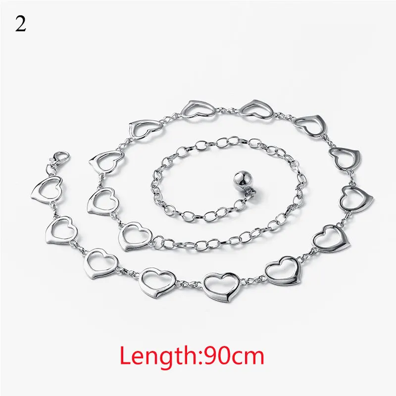 105cm Waistband Pants Classic Waist Chain Love Heart Hollow Girdle For Women Hip Hop Style Fashion Fine Waist Belts 2020 Trendy thick black belt Belts