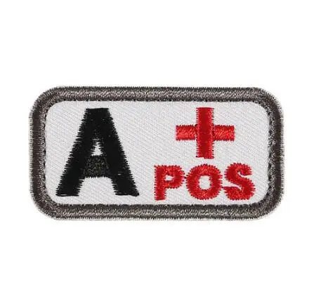 9 3D Вышивка кровяного типа патч-лист A+ B+ AB+ O+ передний POS A-B-AB-O отрицательный NEG кровяный Тип патч группа тактический военный значок - Цвет: 9
