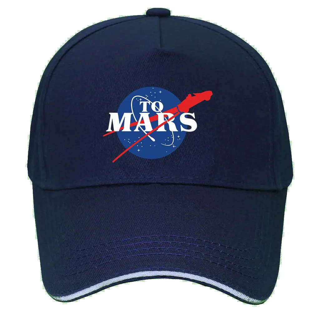 StarmanX Кепка бейсбольная Мужская SpaceX Кепка Snapback Elon Musk Space его Путешествие на Марс Starman автомобили Кепка Хип Хоп Кепка с регулировкой размера шапки - Цвет: Тёмно-синий