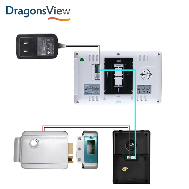 Dragonsview 7 дюймов 700TVL видеодомофон система Серебряная видео дверь панель ввода