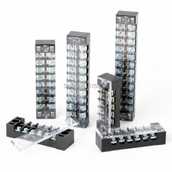 

1Pcs Dual Row Barrier Screw Terminal Block Strip Wire Connector 600V 15A 3/4/6/8/10/12 Positions Optional