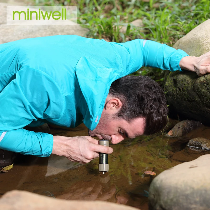 Comprar Miniwell sistema de filtro de agua de 2000 litros de capacidad de filtración para deporte al aire libre camping supervivencia de emergencia herramienta