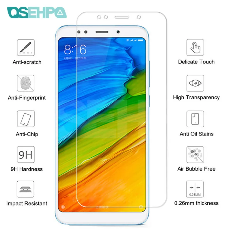 

9H Protective Glass For Xiaomi Redmi 5 Plus 5A 4 4X 4A S2 K20 Go Note 4 4X 5 5A Pro Tempered Safety Screen Protector Glass Film