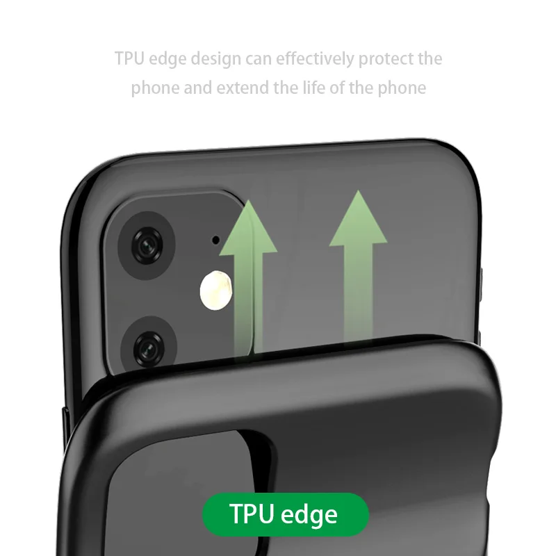 Для iPhone 11 11pro 11pro max Батарея Зарядное устройство чехол 4800/5000 мА/ч, Мощность bank внешняя Мощность банк Портативный Зарядное устройство чехол для телефона чехол