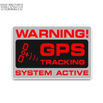 

Vilkrays Personality Car Sticker Warning GPS Tracking Police System Active Accessories Reflective Sunscreen Vinyl Decal,6cm*11cm