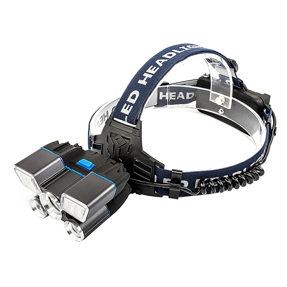 USB Открытый Кемпинг Ночной бег Многофункциональный Рыбалка налобный фонарь ультра яркий Перезаряжаемый Предупреждение ющий светильник Охота Led