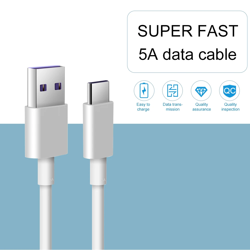 Swalle 5A usb type-C кабель для samsung Galaxy S9 S8 Plus S10 Xiaomi Redmi Note 7 type C USB-C мобильный телефон Быстрая зарядка в продаже