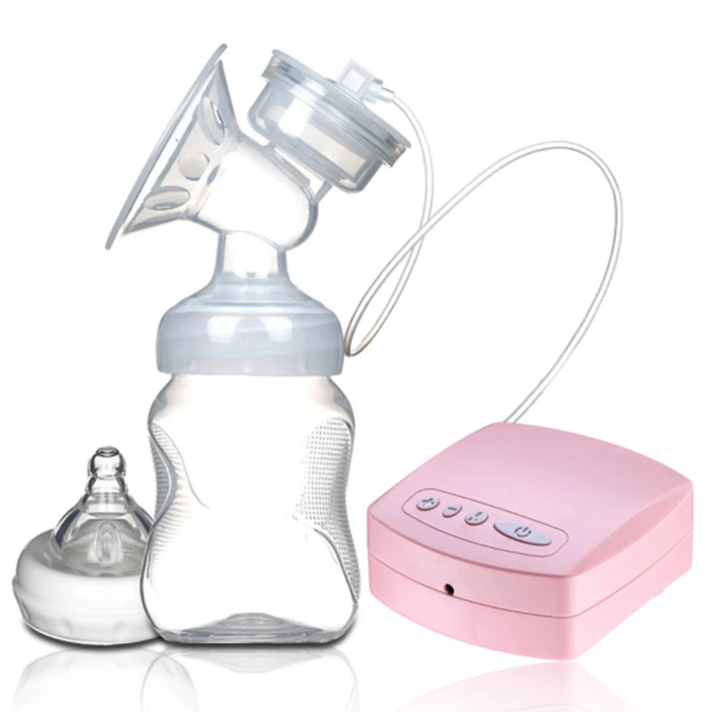 Pink CYSINCOS Материнские автоматические молокоотсосы Электрический молокоотсос натуральный всасывающий комплект для увеличения груди бутылочка USB молокоотсос - Цвет: Pink