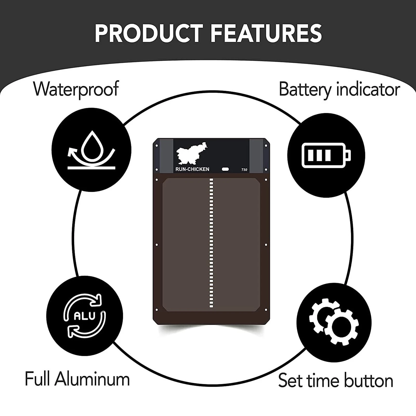 Automatic Chicken Coop Door Light-Sensitive Automatic Chicken House Door High quality and practical Chicken Pets Tool Dropship