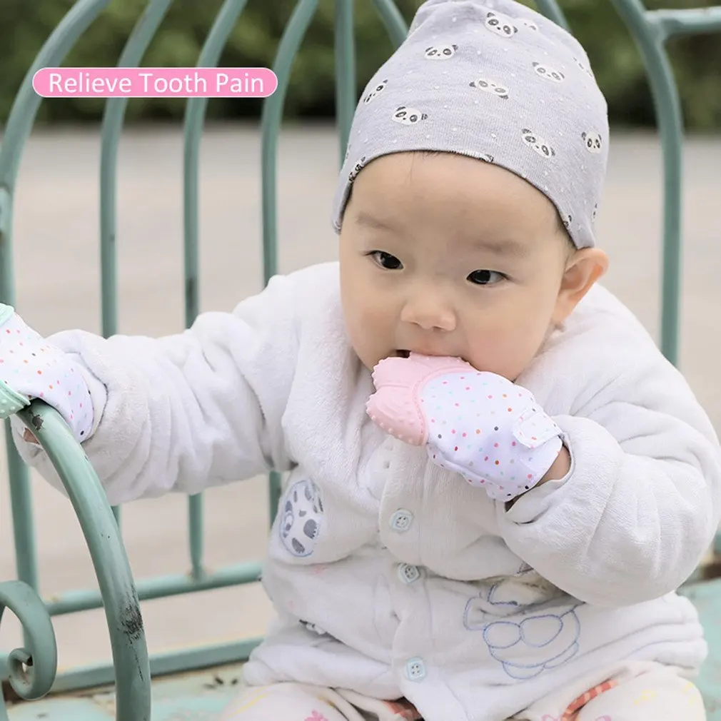 Детские Зубные Перчатки, молярные перчатки, Детские Силиконовые звуковые перчатки, жевательные пустышки, безопасная звуковая игрушка, пищевой силикон