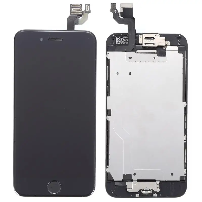 Genuine Touch Screen For IPhone 6/6s/plus Touch Screen Digitizer Sensor LCD Display Front Glass Lens With Front Camera+button - Цвет: For Ip6 B