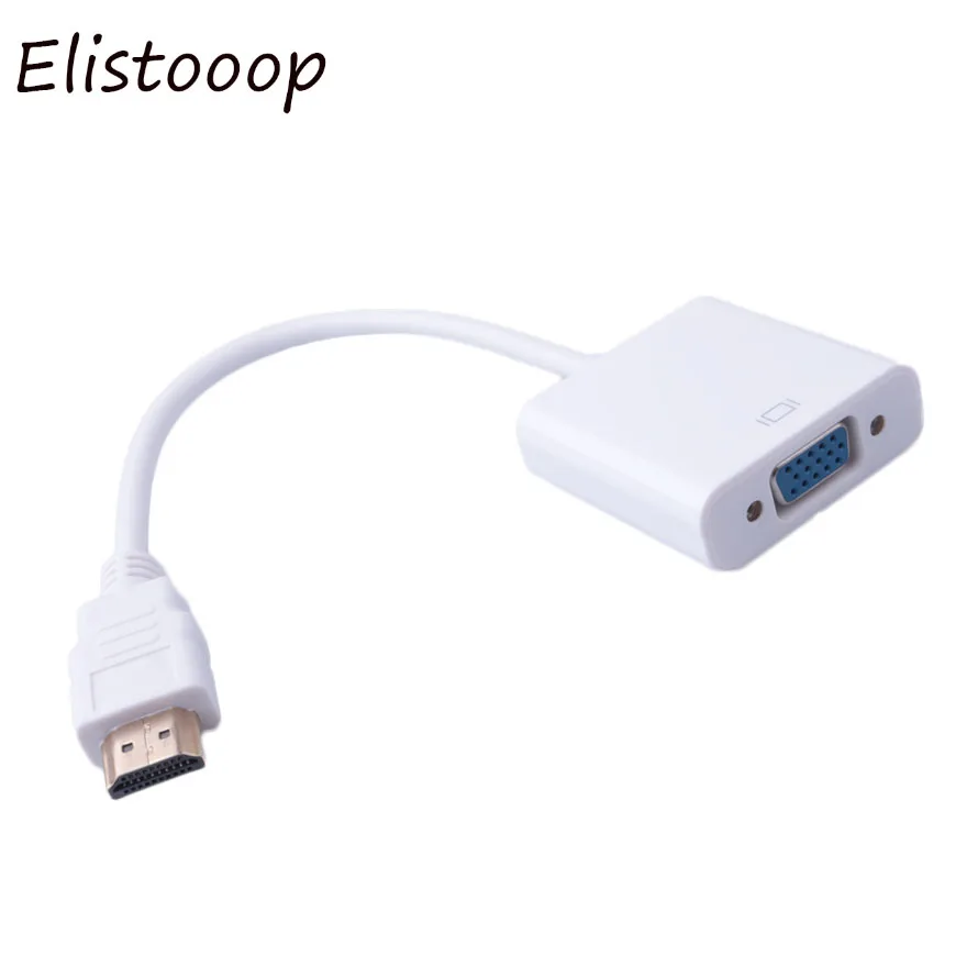 Адаптер конвертер Elistooop HDMI Male VGA RGB Female кабель 1080P HD для ТВ монитора ПК приставки|hdmi