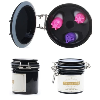 

Eyelash Glue Storage Tank Container Adhesive Stand Activated Carbon Sealed Storage Jar for Eyelashes Extension Portable New