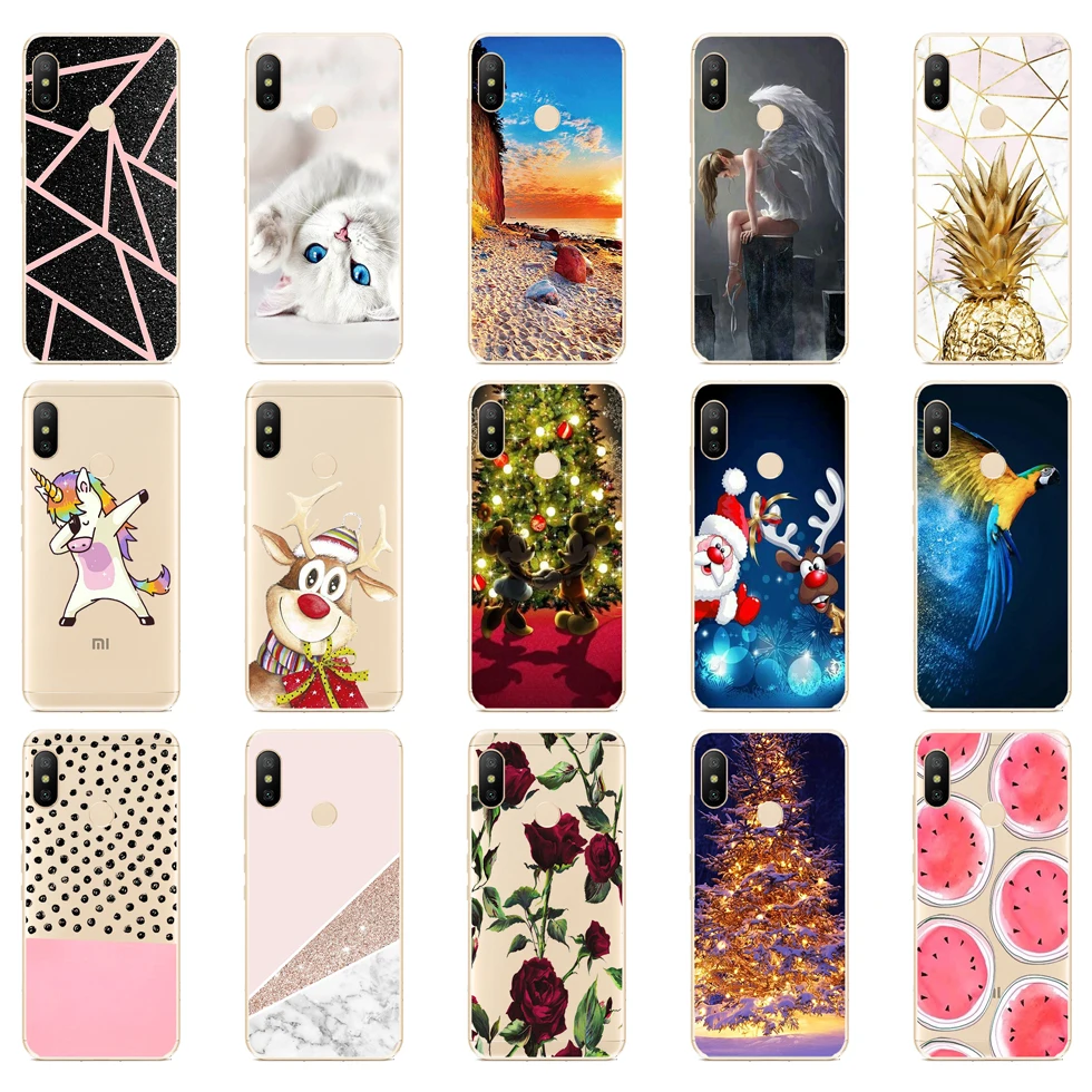 

silicone Cover For Xiaomi MI A2 LITE Case Full Protection Soft tpu Back Cover Phone Cases For Xiomi MI A2 LITE bumper Coque