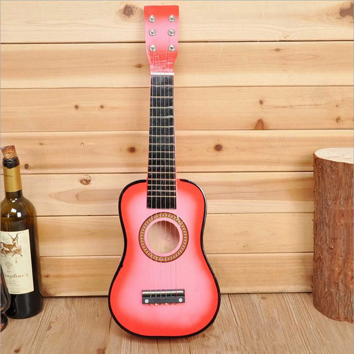 25 дюймов 6 струнная Акустическая гитара для начинающих струнная гитара для начинающих студентов - Цвет: Pink