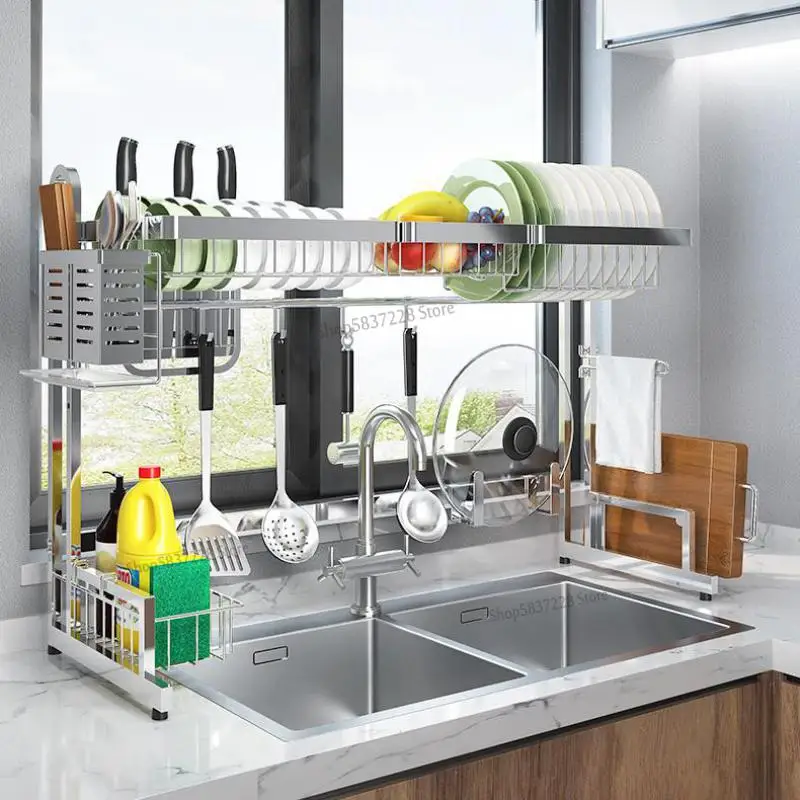Раковина для раковины из нержавеющей стали кухонный шкаф со сушилкой посуды нож