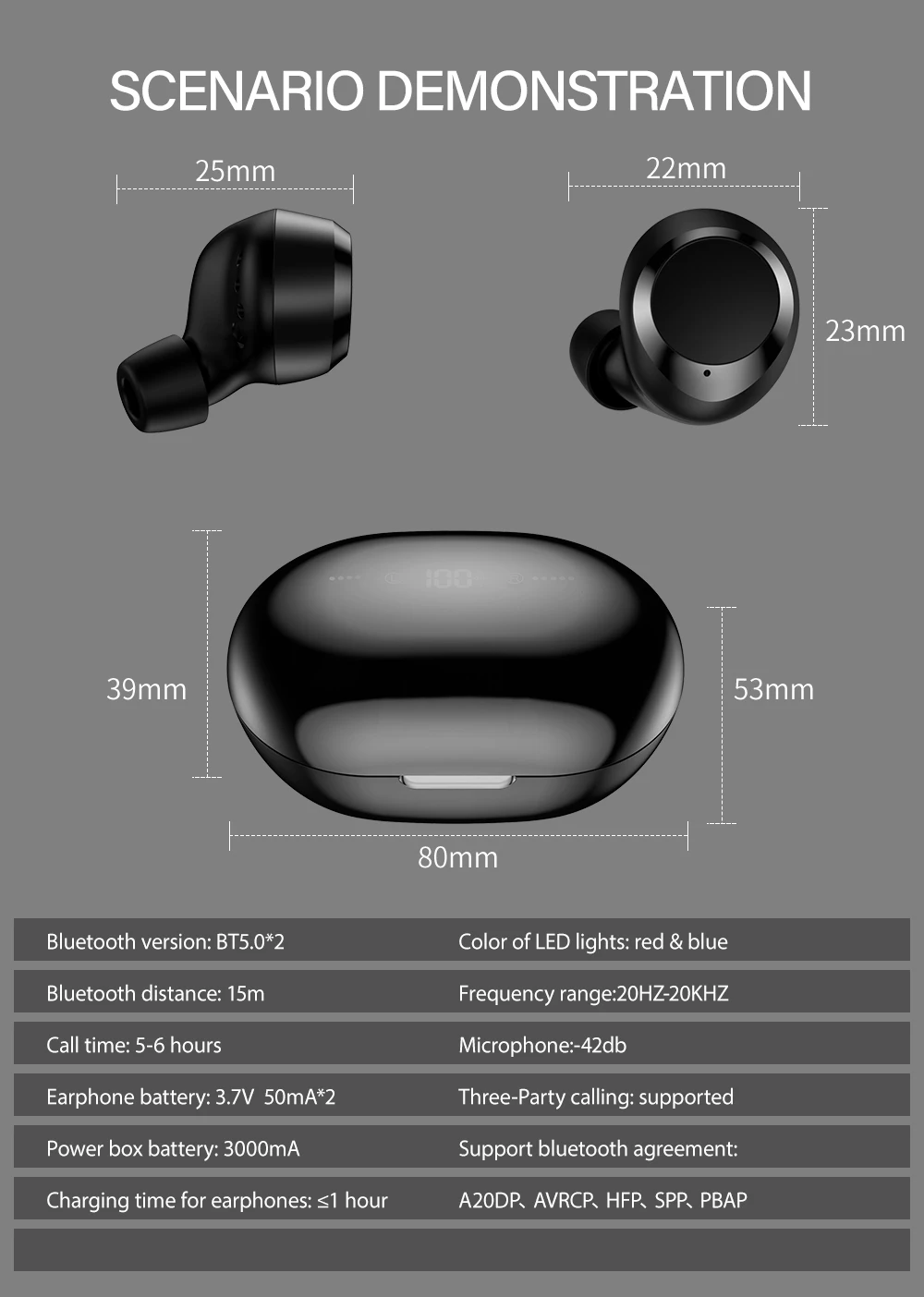 696 C8S TWS Bluetooth 5,0 бинауральная гарнитура снижение шума игровая гарнитура Беспроводная зарядка водонепроницаемые наушники