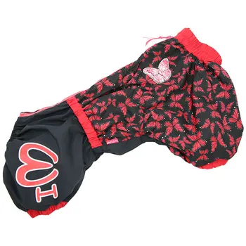 

FOR MY DOGS FOR MY DOGS raincoat for welsh corgi Butterfly black / red for girls 375SS-2019 FW
