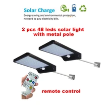 2/4pcs LED Solar lamp Street light PIR Motion Sensor Outdoor Waterproof For Garden Path Driveway Emergency Security night light