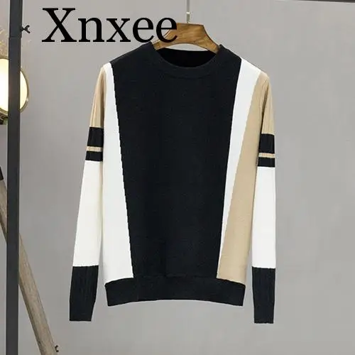 2020 Warm thick Contrast Color Sweater Female Autumn Winter Pullover Sweater Long Sleeve Knitted Jumper Pull Femme Black Pink 2020 Warm thick Contrast Color Sweater Female Autumn Winter Pullover Sweater Long Sleeve Knitted Jumper Pull Femme Black Pink