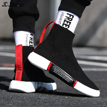

Outdoor Sock Man Sport Shoes Boots High Top Men Socks Sneakers Athletic Breathable Chunky Running Shoes Couple Big Size 47