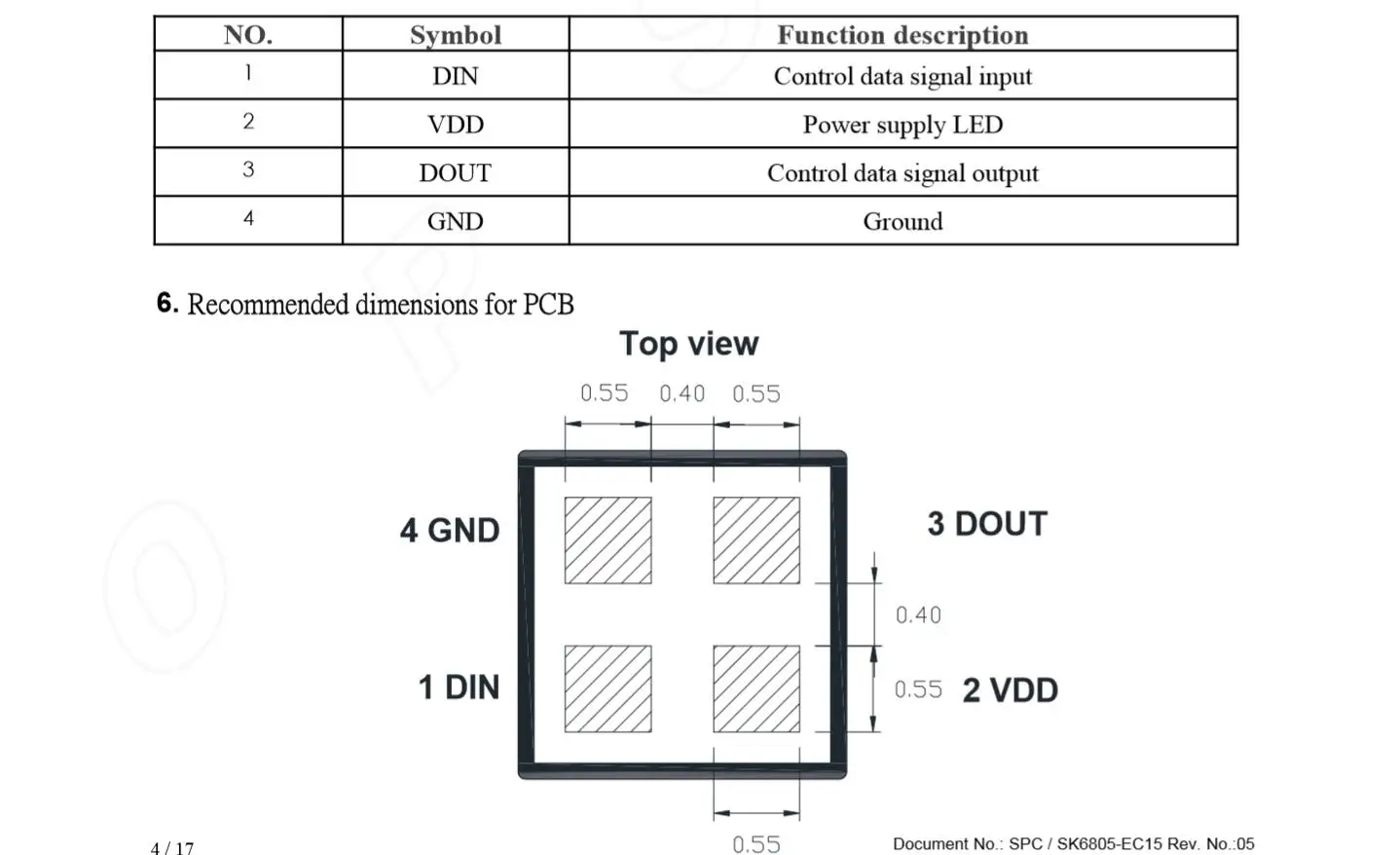 В переменного тока, 50-1000 шт. DC5V SK6805-EC15 SK6812 1515 встроенный контроллер Тип светодиодный прибор приемно-Digital rgb полный цвет светодиодный чип APA102 1515 5V