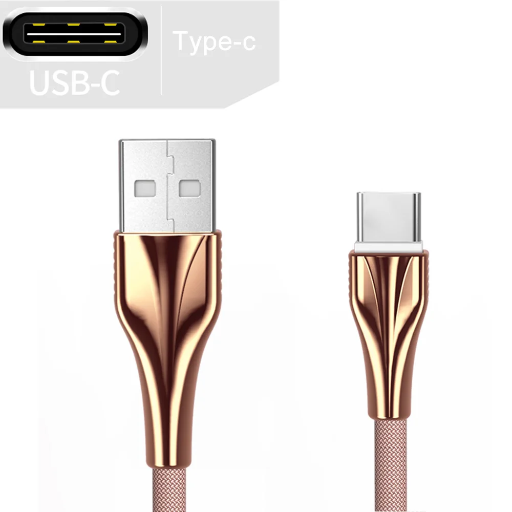 Зарядный кабель для iPhone, быстрая зарядка, usb type-C, кабель для телефона huawei, Micro usb, зарядный кабель для зарядки, шнур для передачи данных для мобильного телефона - Цвет: For Type C Pink