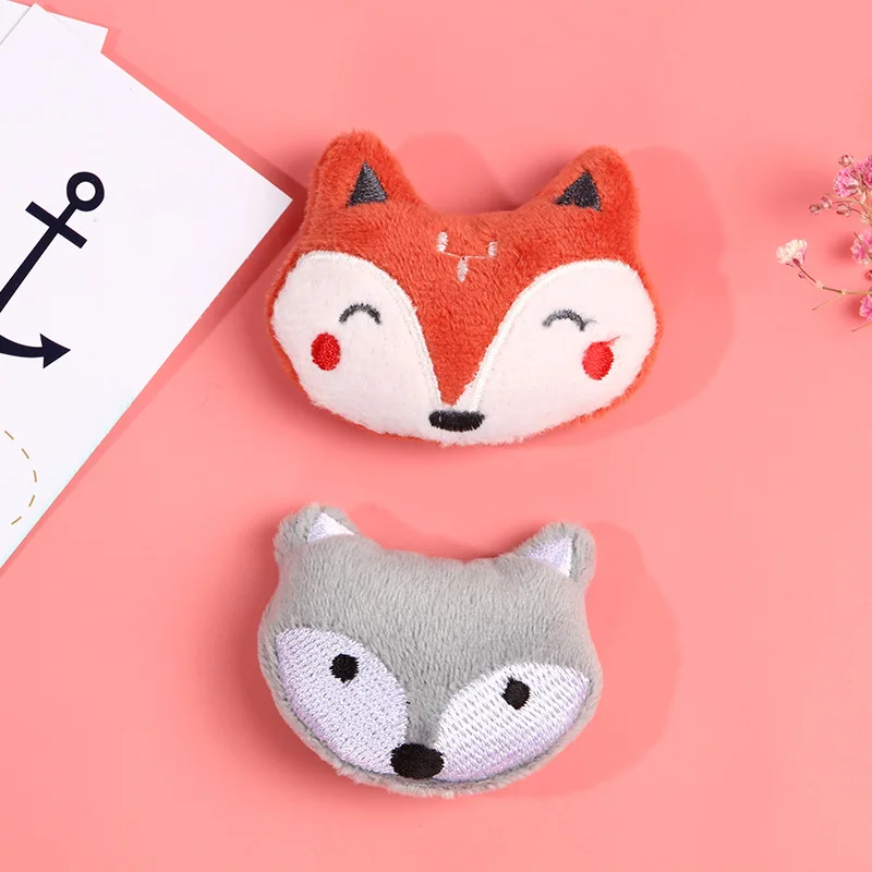 10 шт./лот DIY ручной работы милый лиса мягкие патчи Аппликации для одежды Швейные принадлежности "сделай сам" украшение для волос