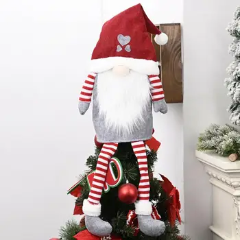 

90*40cm Swedish Christmas Handmade Stuffed Toy Faceless Gnome Hanging Christmas Swedish Decor Tree Xmas Top Merry Sant H1X5